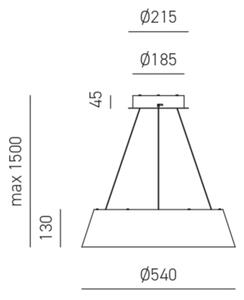 Gea Luce JULIETTE S B- LED Zatemnitveni lestenec na vrvici JULIETTE LED/50W/230V bela