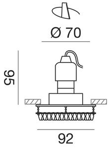 Gea Luce GFA100 - Vgradna svetilka 1xGU10/6,5W/230V zlata