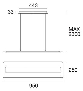 Linea Svetilka 8936 - LED Lestenec na vrvici ANTILE LED/45W/230V CRI 90 bela