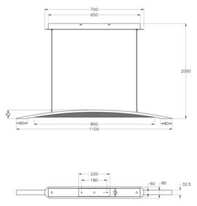 Fabas Luce 3697-40-102- LED Zatemnitveni lestenec na vrvici CORDOBA LED/36W/230V bela