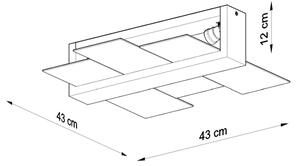 Brilagi - LED Stropna svetilka HERA 2xE27/7,5W/230V bela