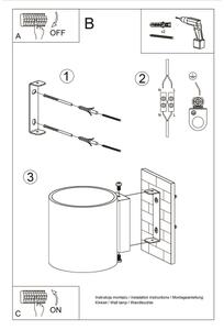 Brilagi - LED Stenska svetilka FRIDA 1xG9/3,5W/230V beton