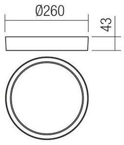 Redo 90155 - LED Zunanja stropna svetilka PONZA LED/16W/230V pr. 26 cm IP65