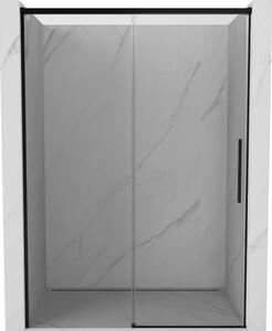 Mexen Rox drsna tuš vrata 145 cm, prozorna, črna - 8C2-145-000-70-00