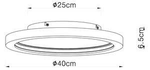 Globo 41374-24R - LED RGBW Zatemnitvena stropna svetilka BRANZA LED/24W/230V + Daljinski upravljalnik