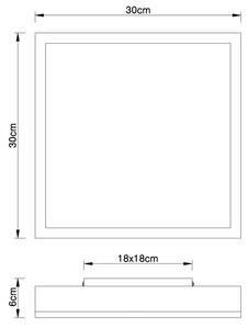 Globo 416080WWD1 - LED Stropna svetilka DORO LED/12W/230V 30x30 cm