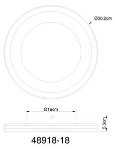 Globo 48918-18 - LED Stropna svetilka CLARINO LED/18W/230V pr. 30,2 cm