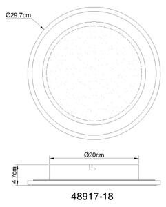 Globo 48917-18 - LED Stropna svetilka TINI LED/18W/230V pr. 29,7 cm