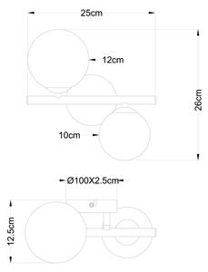 Globo 56140-2W - LED Lestenec RIHA 2xG9/3W/230V krom