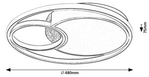 Rabalux 71044 - LED Zatemnitvena stropna svetilka LEOLA LED/81W/230V + Daljinski upravljalnik