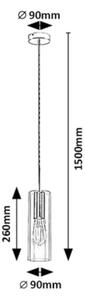 Rabalux 72048 - Lestenec na vrvici ESTA 1xE27/40W/230V prozorna/krom
