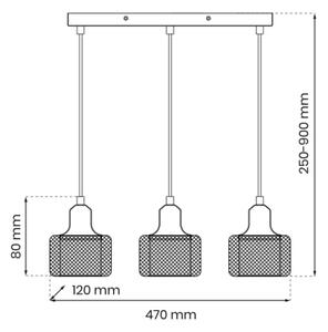 Lestenec na vrvici LUMI 3xG9/8W/230V