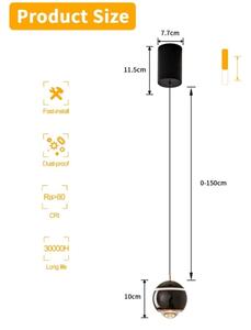 Immax NEO 07220L - LED Zatemnitveni lestenec DORMINE 6W/230V črna sijajna Tuya +RC