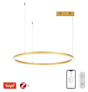 Immax NEO 07217L-LED Zatemnitveni lestenec na vrvici FINO 60W/230V 80cm zlata Tuya+RC