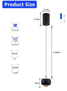 Immax NEO 07219L - LED Zatemnitveni lestenec DORMINE 6W/230V mat črna Tuya + Daljinski upravljalnik