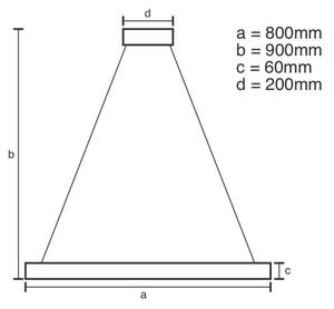 LED Zatemnitveni lestenec na vrvici LED/110W/230V 3000-6500K + Daljinski upravljalnik