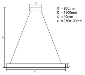 LED Zatemnitveni lestenec na vrvici LED/55W/230V 3000-6500K + Daljinski upravljalnik