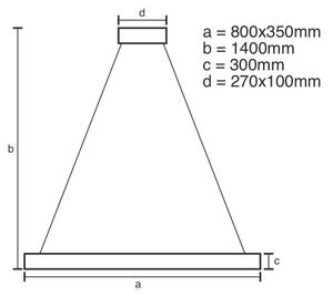 LED Zatemnitveni kristalni lestenec na vrvici LED/90W/230V + Daljinski upravljalnik