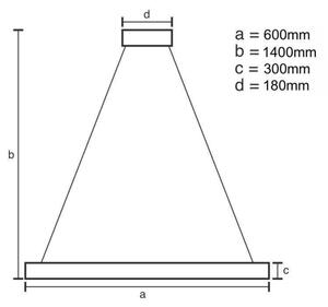 LED Zatemnitveni kristalni lestenec na vrvici LED/80W/230V + Daljinski upravljalnik