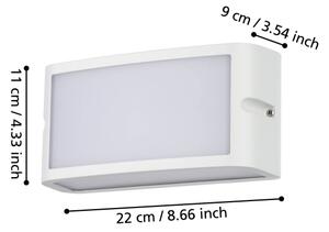 Eglo 900807 - LED Zunanja stenska svetilka CAMARDA LED/10,5W/230V bela IP54