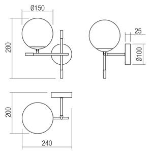 Redo 01-2945 - Stenska svetilka ESSENTIAL 1xE14/28W/230V left