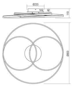 Redo 01-2973 - LED Stropna svetilka CENTRIX LED/92W/230V bron