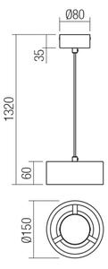 Redo 01-3100 - LED lestenec na vrvici PUNKT LED/6W/230V medenina