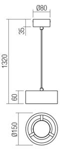 Redo 01-3099 - LED Lestenec na vrvici PUNKT LED/6W/230V bela