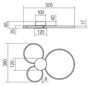 Redo 01-3105 - LED Stropna svetilka ATOM LED/20W/230V