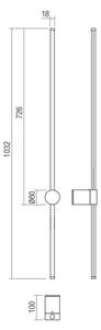 Redo 01-3125 - LED Stenska svetilka TABOO LED/11W/230V črna