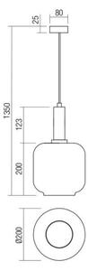 Redo 01-3213 - Lestenec na vrvici BRINA 1xE27/23W/230V