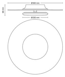 Philips- LED Zatemnitvena stropna svetilka GARNET SCENE SWITCH LED/40W/230V 2700K