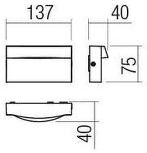 Redo 90425 - LED Zunanja stenska svetilka POLIFEMO LED/8W/230V IP65 bela