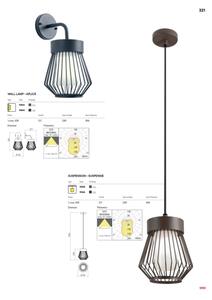 Redo 9846 - Zunanja viseča svetilka TITTI 1xE27/42W/230V IP44 rjava