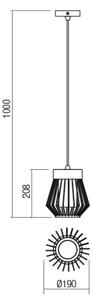 Redo 9846 - Zunanja viseča svetilka TITTI 1xE27/42W/230V IP44 rjava