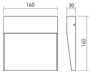 Redo 90479 - LED Zunanja stenska svetilka LANDER LED/6W/230V IP54 antracit