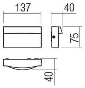 Redo 90426 - LED Zunanja stenska svetilka POLIFEMO LED/8W/230V IP65 antracit