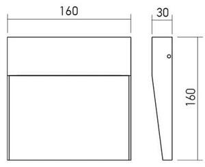 Redo 90478 - LED Zunanja stenska svetilka LANDER LED/6W/230V IP54 bela