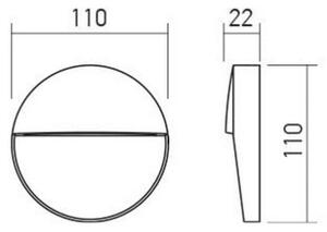 Redo 90473 - LED Zunanja stenska svetilka LANDER LED/3W/230V IP54 antracit