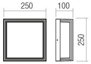 Redo 90566 - LED Zunanja stenska svetilka QUADRIS LED/20W/230V IP54 rjava