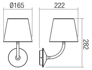 Redo 9125 - LED Zunanja stenska svetilka GIORGIO LED/7W/230V IP65 črna