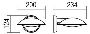 Redo 9617 - LED Zunanja stenska svetilka CAPP LED/12W/230V IP54 antracit