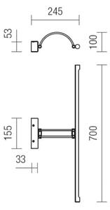 Redo 01-458 - LED Svetilka za slike IKON LED/18W/230V sijajni krom