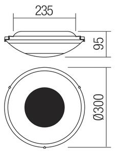 Redo 05-898 - LED Kristalna stropna svetilka RA LED/12W/230V pr. 30 cm srebrna