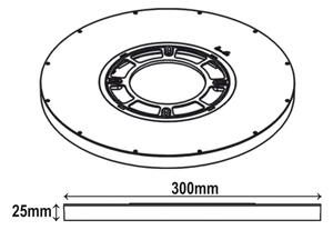 Top Light - LED Stropna svetilka REVIT LED/24W/230V pr. 30 cm bela