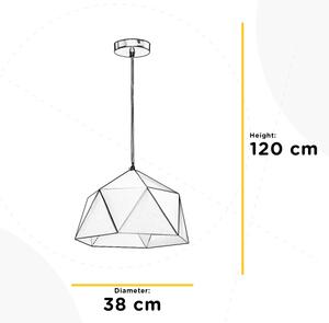 ONLI - Lestenec na vrvici YONG 1xE27/22W/230V črna pr. 38 cm