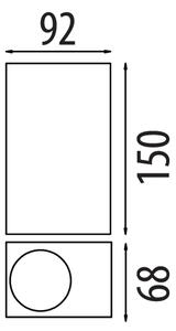 Zunanja stenska svetilka GUBE-S 2xGU10/7W/230V IP44