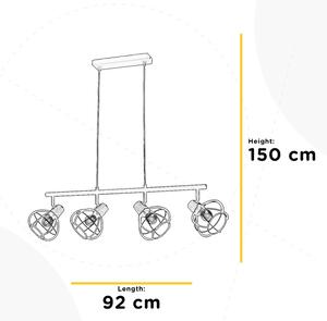 ONLI - Lestenec na vrvici GINGER 4xE14/6W/230V