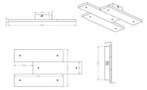 Trio - LED Stropna svetilka DENVER 3xLED/10W/230