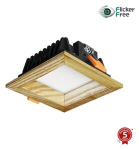 APLED - LED Svetilka SQUARE WOODLINE LED/3W/230V 3000K 9x9 cm pepel trden les